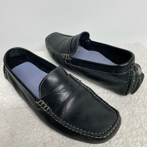 Cole Haan Black Leather Trillby Driving Loafers Sz 5 1/2